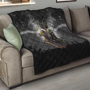 Anubis Quilt Egypt Pattern Black