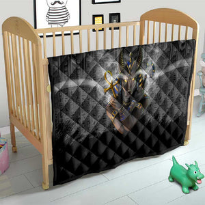 Anubis Quilt Egypt Pattern Black