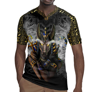 Anubis Rugby Jersey Egypt Pattern Black