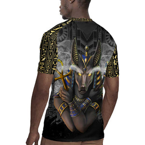 Anubis Rugby Jersey Egypt Pattern Black