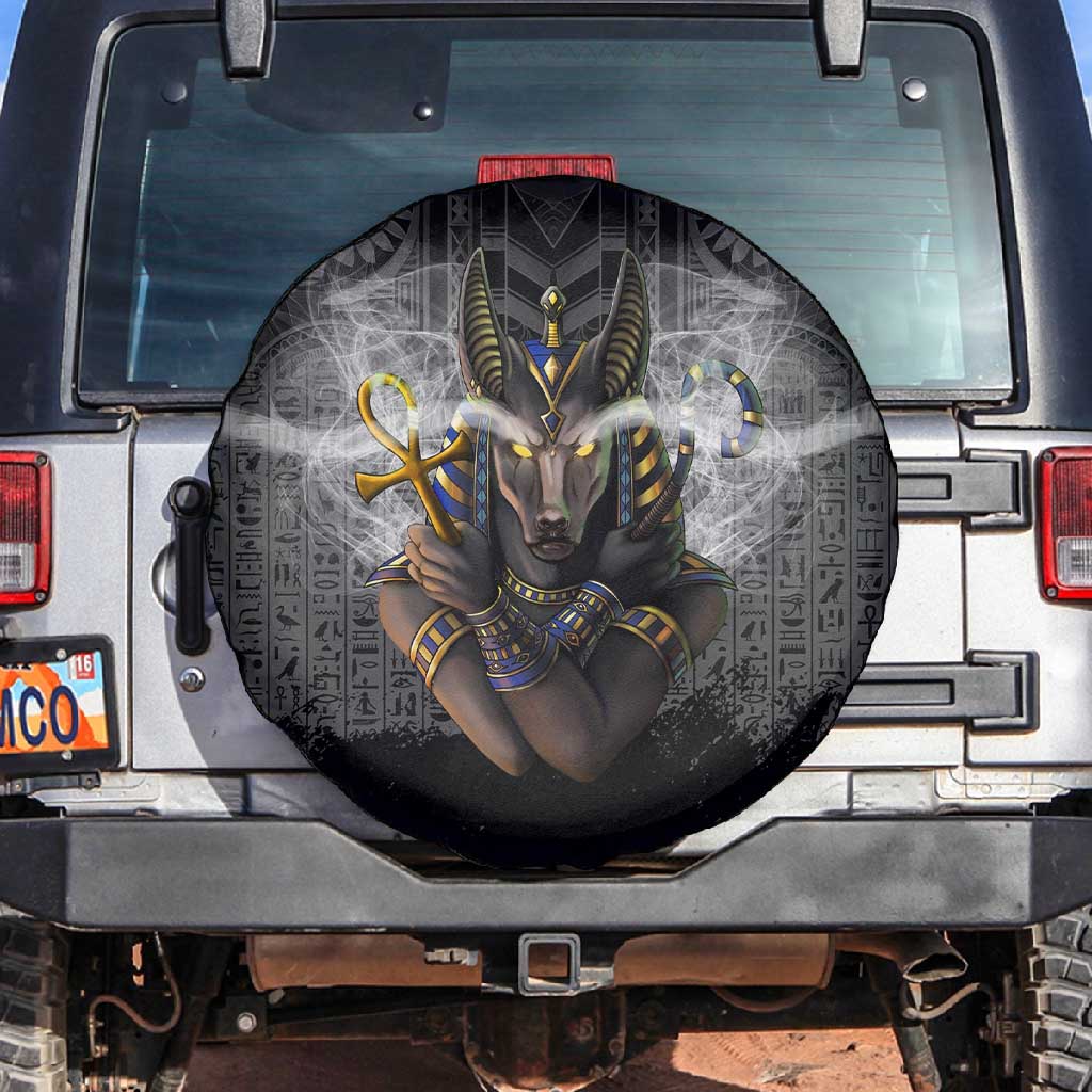 Anubis Spare Tire Cover Egypt Pattern Black