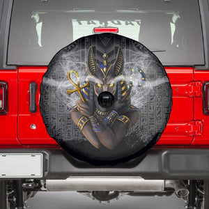 Anubis Spare Tire Cover Egypt Pattern Black