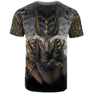 Anubis T shirt Egypt Pattern Black