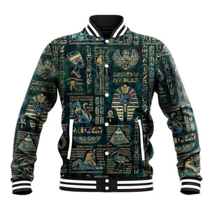 Egyptian Hieroglyphs And Deities Baseball Jacket DT02