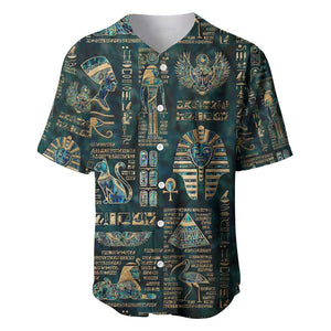 Egyptian Hieroglyphs And Deities Baseball Jersey