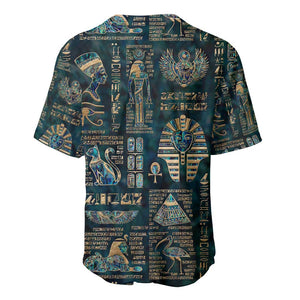 Egyptian Hieroglyphs And Deities Baseball Jersey