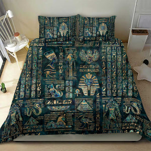 Egyptian Hieroglyphs And Deities Bedding Set