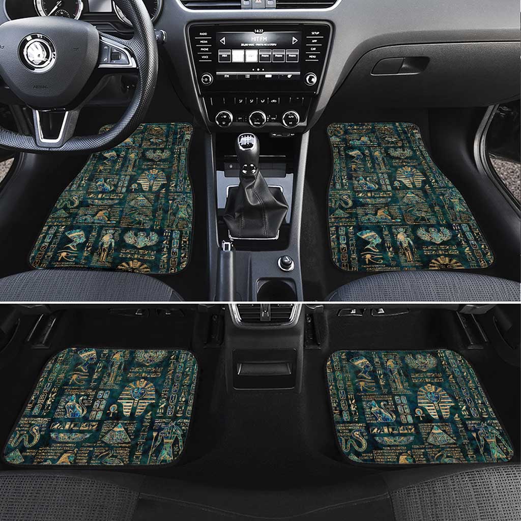 Egyptian Hieroglyphs And Deities Car Mats