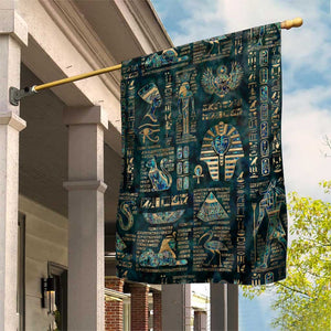 Egyptian Hieroglyphs And Deities Garden Flag