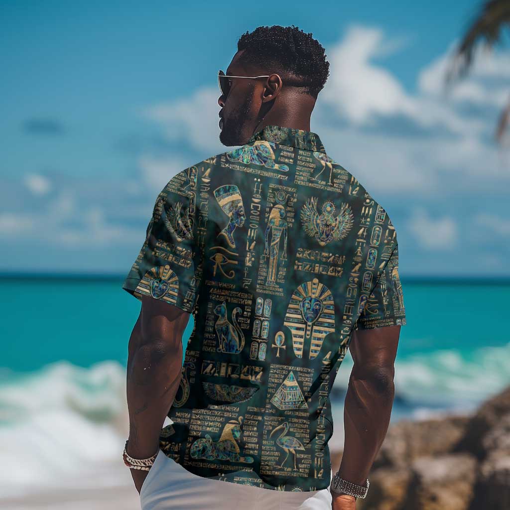 Egyptian Hieroglyphs And Deities Hawaiian Shirt
