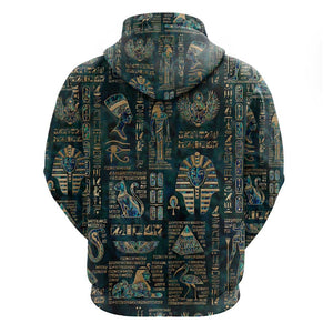 Egyptian Hieroglyphs And Deities Hoodie