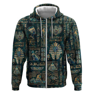 Egyptian Hieroglyphs And Deities Hoodie