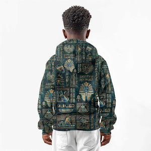 Egyptian Hieroglyphs And Deities Kid Hoodie