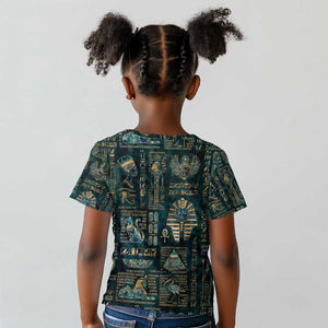 Egyptian Hieroglyphs And Deities Kid T shirt