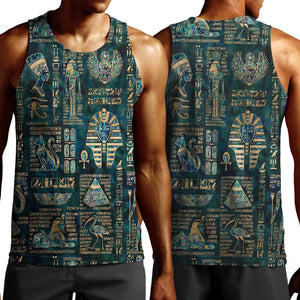 Egyptian Hieroglyphs And Deities Men Tank Top