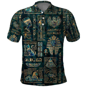 Egyptian Hieroglyphs And Deities Polo Shirt