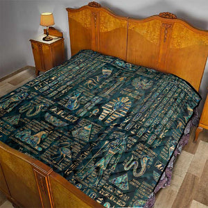 Egyptian Hieroglyphs And Deities Quilt