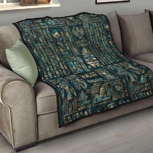 Egyptian Hieroglyphs And Deities Quilt