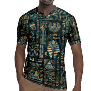 Egyptian Hieroglyphs And Deities Rugby Jersey