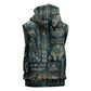 Egyptian Hieroglyphs And Deities Sleeveless Zip Hoodie - African Pride