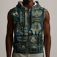Egyptian Hieroglyphs And Deities Sleeveless Zip Hoodie - African Pride