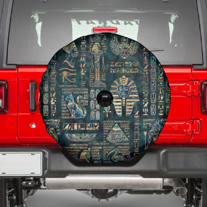 Egyptian Hieroglyphs And Deities Spare Tire Cover