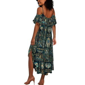 Egyptian Hieroglyphs And Deities Summer Maxi Dress