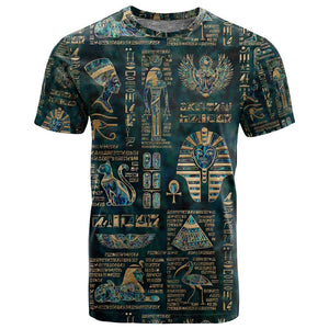 Egyptian Hieroglyphs And Deities T shirt