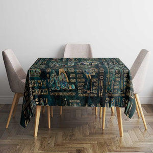 Egyptian Hieroglyphs And Deities Tablecloth