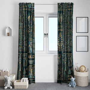 Egyptian Hieroglyphs And Deities Window Curtain