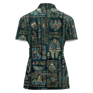 Egyptian Hieroglyphs And Deities Women Polo Shirt