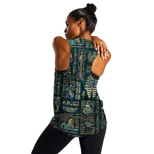 Egyptian Hieroglyphs And Deities Women Racerback Tank