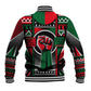 Power Fist And Patterns In Pan African Baseball Jacket DT02