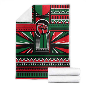 Power Fist And Patterns In Pan African Blanket