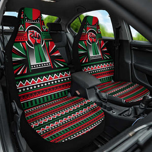 Power Fist And Patterns In Pan African Car Seat Cover