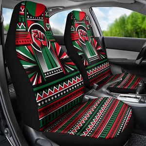 Power Fist And Patterns In Pan African Car Seat Cover