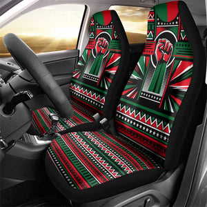 Power Fist And Patterns In Pan African Car Seat Cover