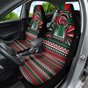 Power Fist And Patterns In Pan African Car Seat Cover