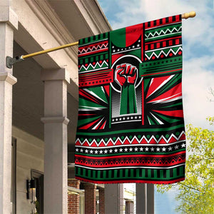 Power Fist And Patterns In Pan African Garden Flag