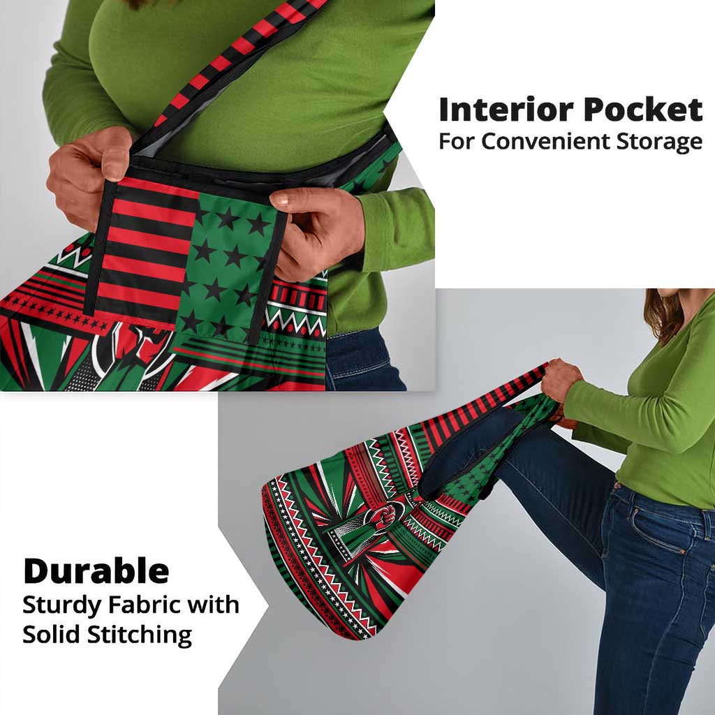 Power Fist And Patterns In Pan African Grocery Bag