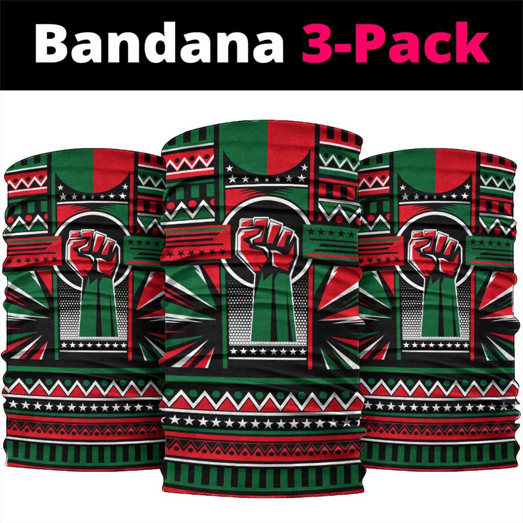 Power Fist And Patterns In Pan African Neck Gaiter DT02