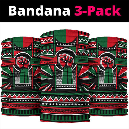 Power Fist And Patterns In Pan African Neck Gaiter DT02