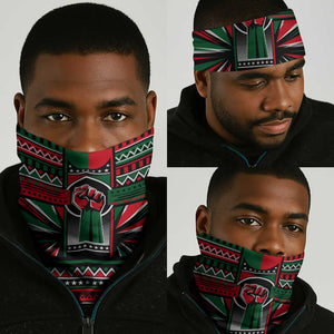 Power Fist And Patterns In Pan African Neck Gaiter DT02