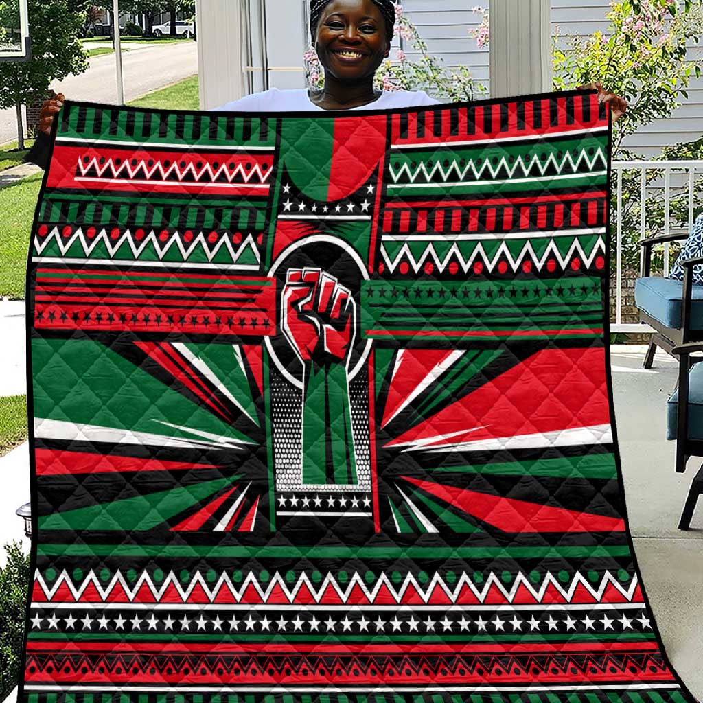 Power Fist And Patterns In Pan African Quilt