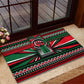 Power Fist And Patterns In Pan African Rubber Doormat