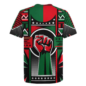 Power Fist And Patterns In Pan African Rugby Jersey