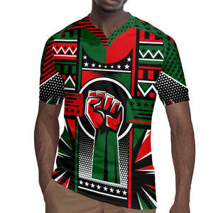 Power Fist And Patterns In Pan African Rugby Jersey