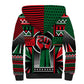 Power Fist And Patterns In Pan African Sherpa Hoodie