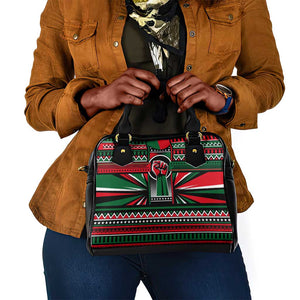 Power Fist And Patterns In Pan African Shoulder Handbag