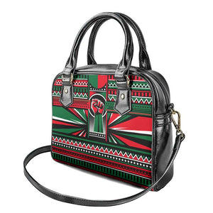 Power Fist And Patterns In Pan African Shoulder Handbag